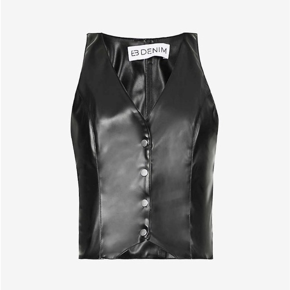 EB DENIM Ava Sleeveless Faux-Leather Vest - Picture 5 of 5
